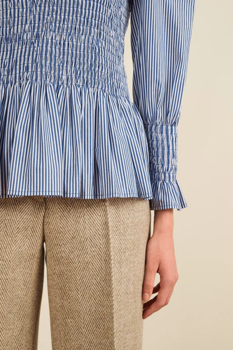 Aleria Shirt - Navy Stipe