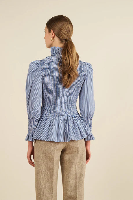 Aleria Shirt - Navy Stipe
