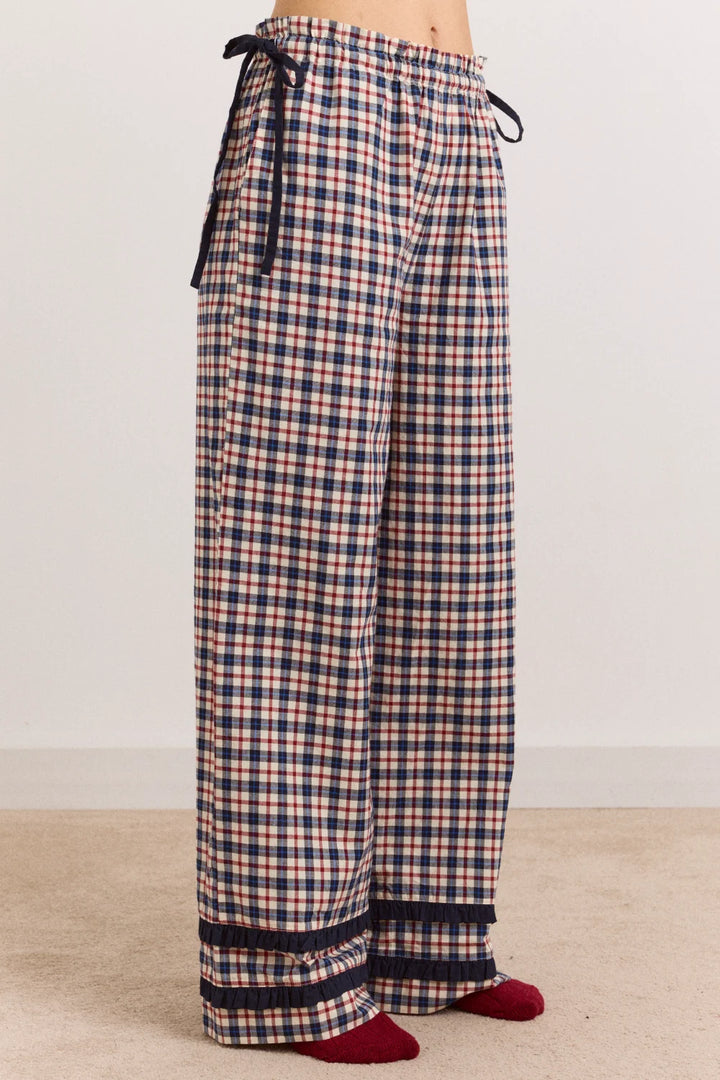 Aletta Pj Set - Cherry Navy Check