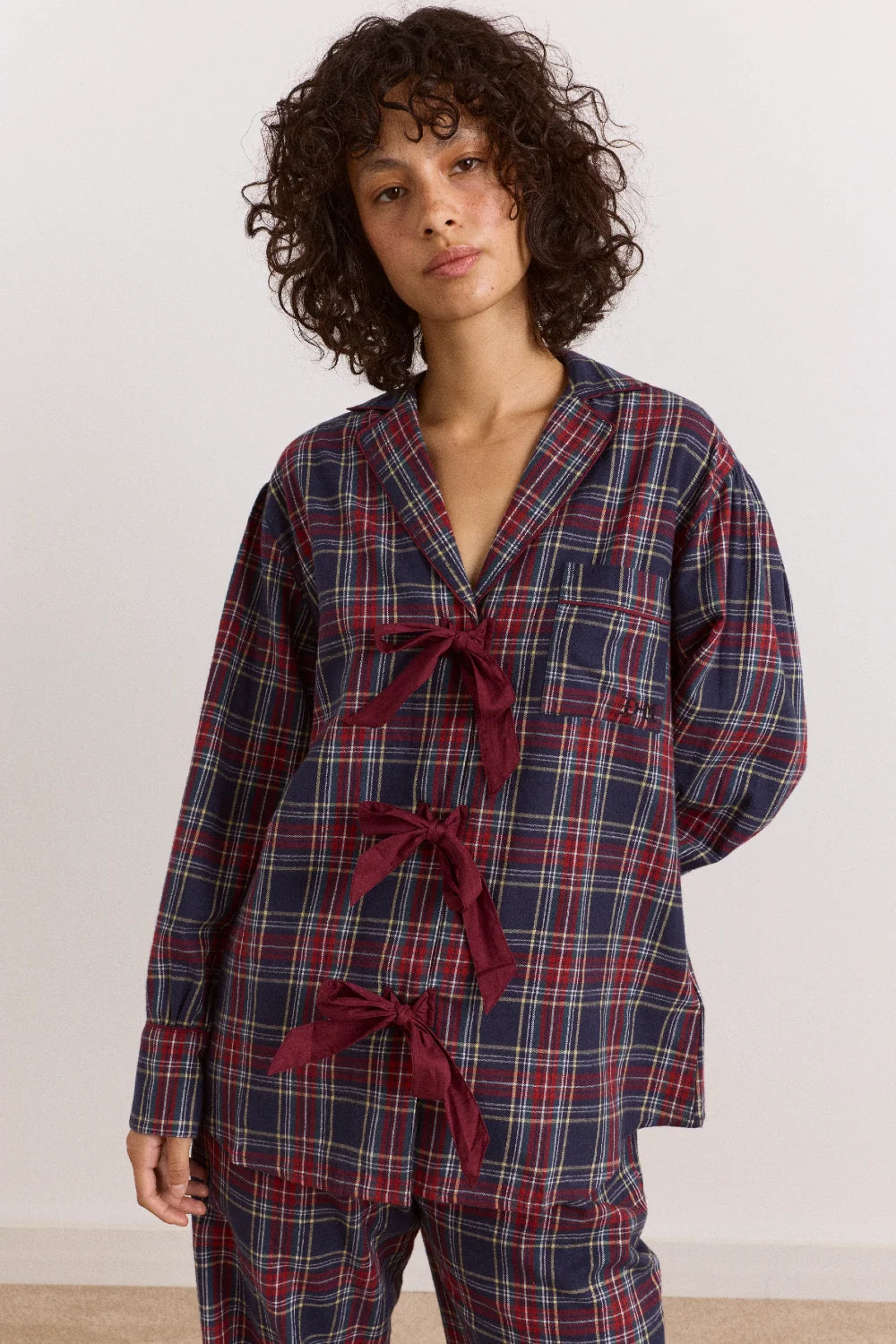 Antonella Pj Set - Flannel Tawny Check