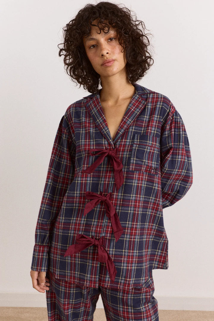 Antonella Pj Set - Flannel Tawny Check