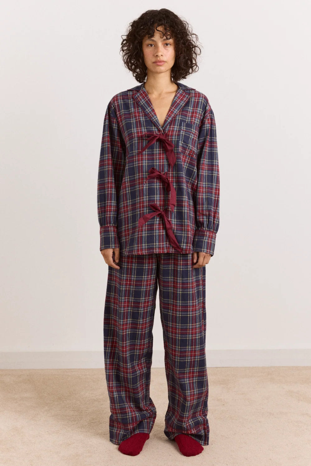Antonella Pj Set - Flannel Tawny Check