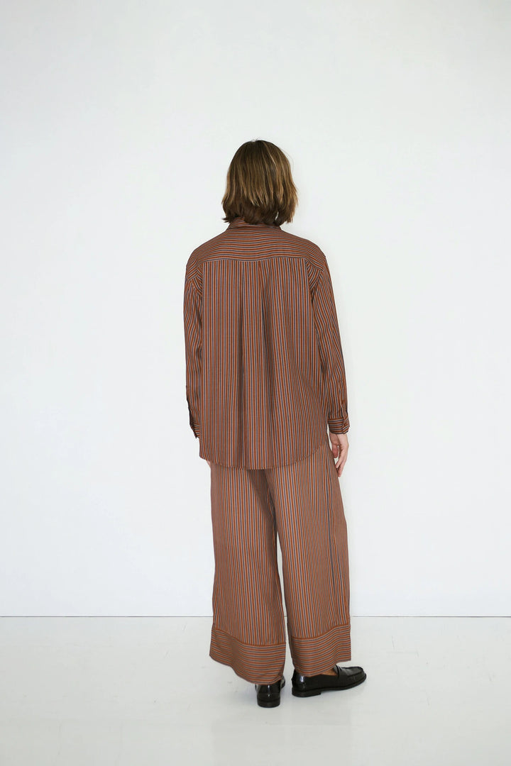 Striped Trousers - Brown