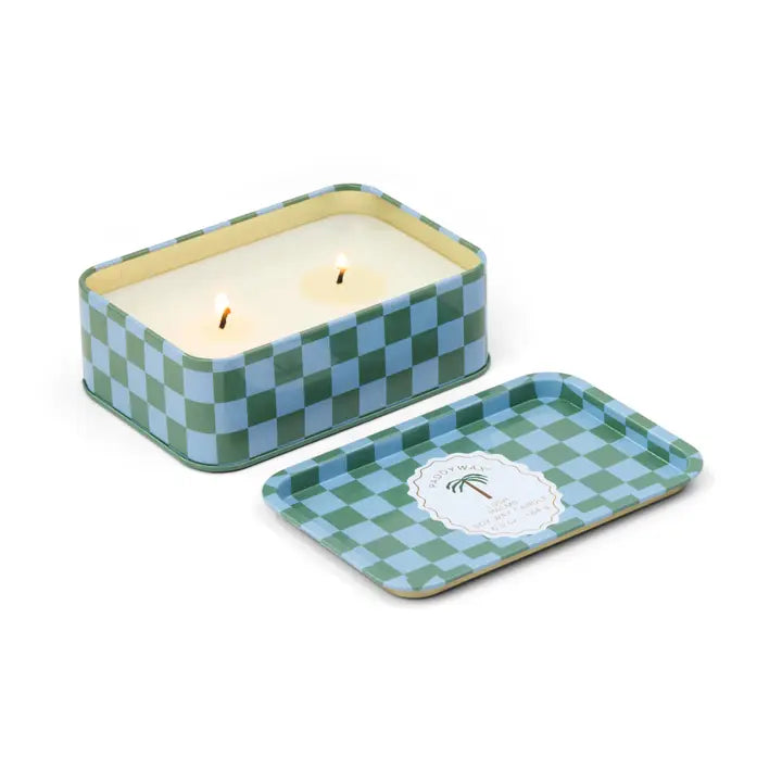 Palm Printed Tin Candle - Lush Palms