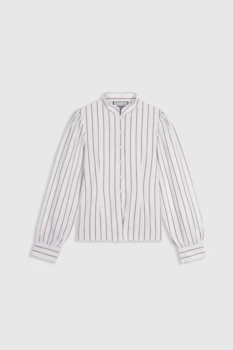 Beckett Shirt - Cabernet Stripes