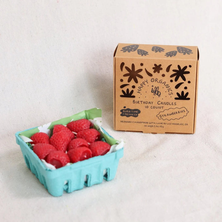 Strawberry Birthday Candles