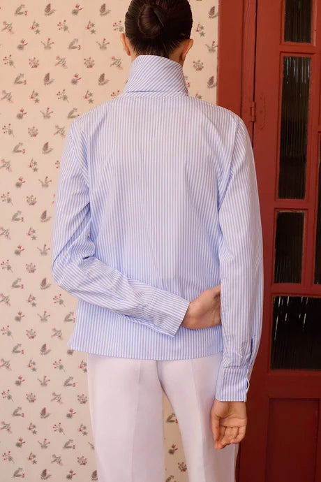 Bridget Shirt - Sky Blue Stripes