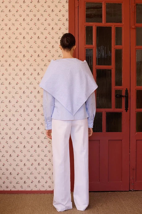 Bridget Shirt - Sky Blue Stripes