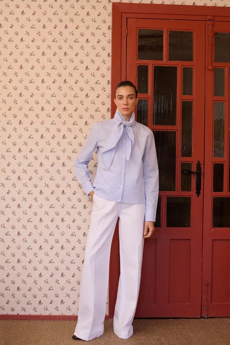 Bridget Shirt - Sky Blue Stripes