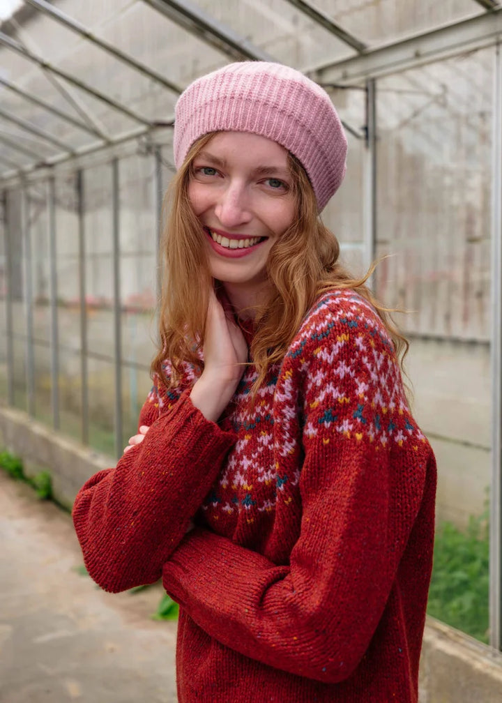 Pink Stitch Beret