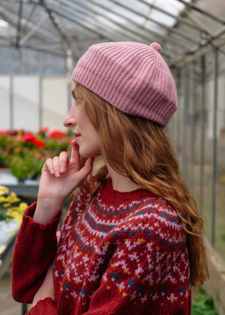 Pink Stitch Beret