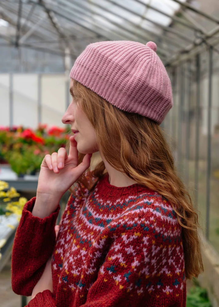 Pink Stitch Beret