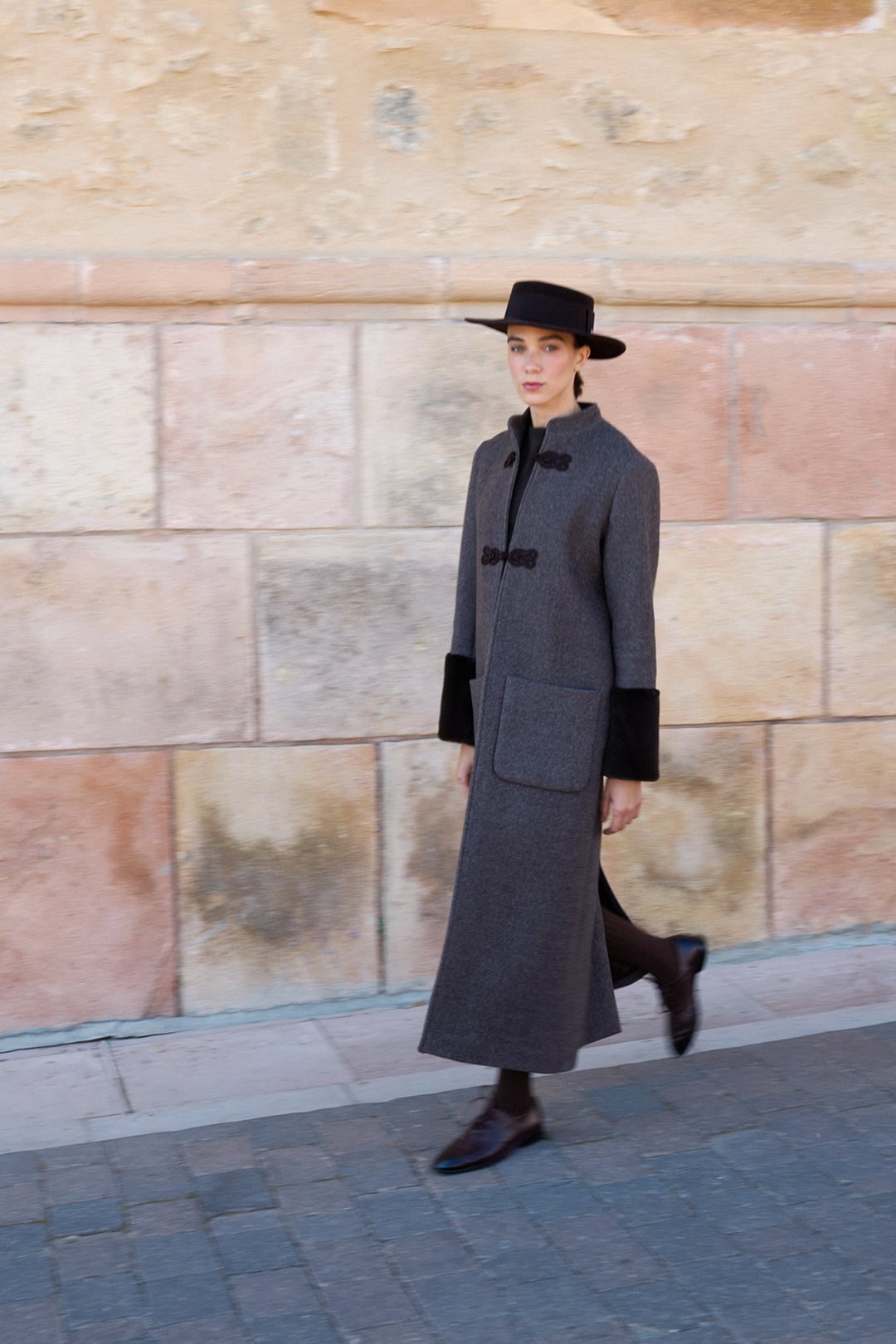 Carnot Coat - Brown Wool