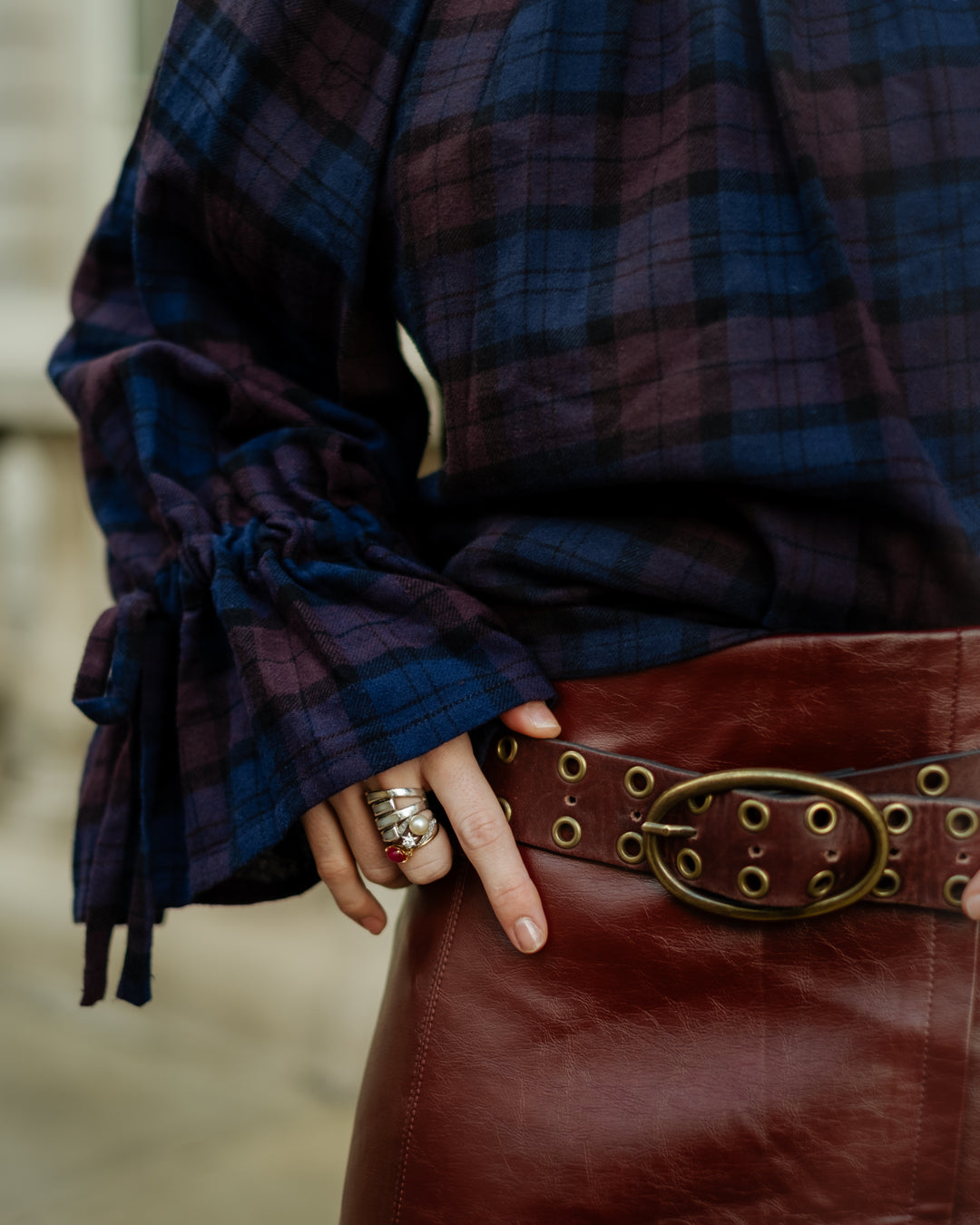 Joy Blouse in Arden Check