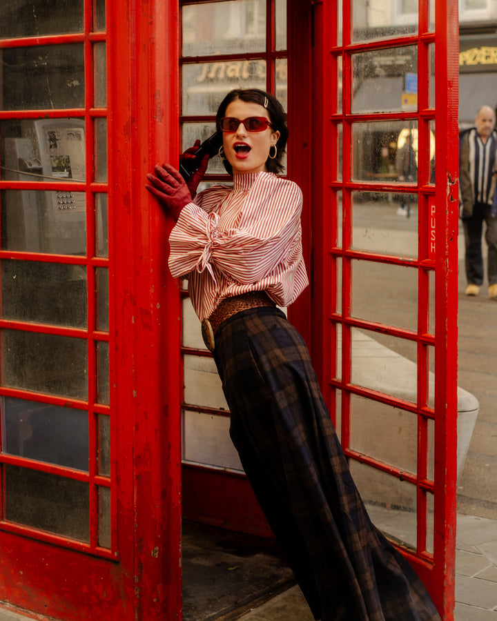 Joy Blouse in Red Ticking