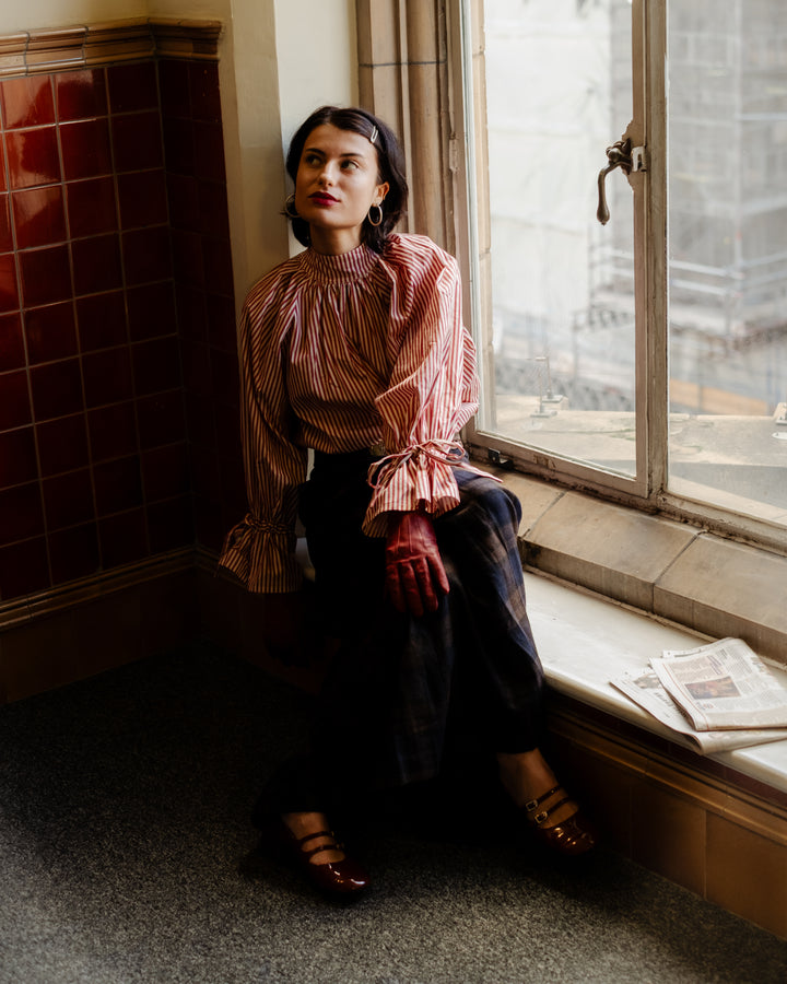 Joy Blouse in Red Ticking