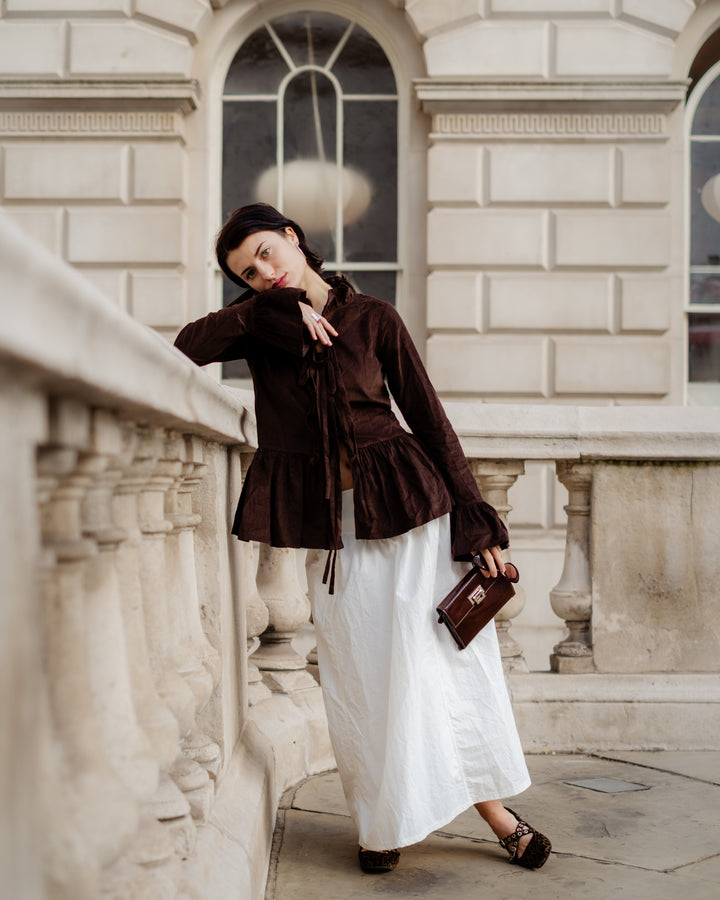 Tinky Blouse in Chocolate Cord