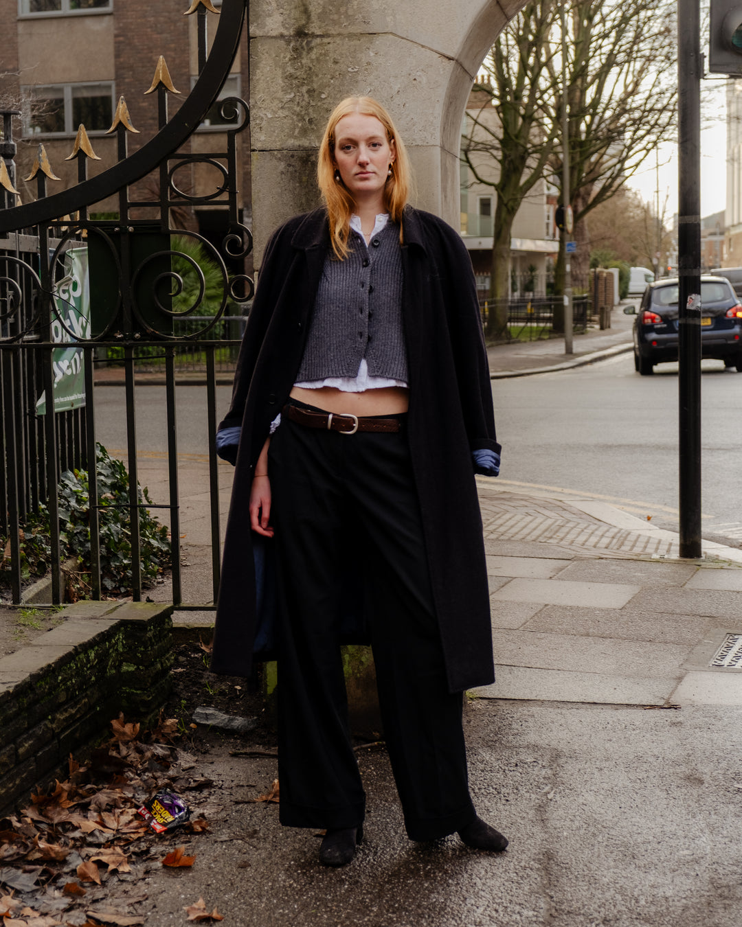 Lucy Knitted Waistcoat Charcoal