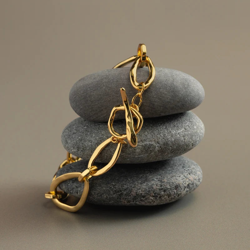 Oval Link T-Bar Bracelet - ORE40532