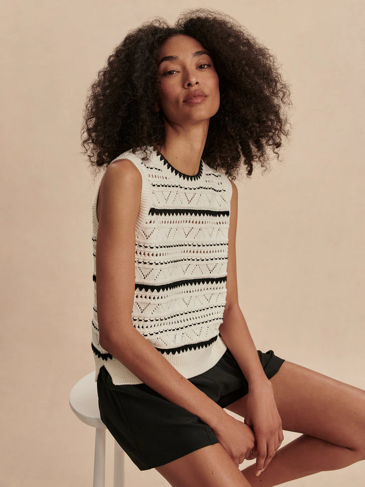 Athena Knit Vest Egret
