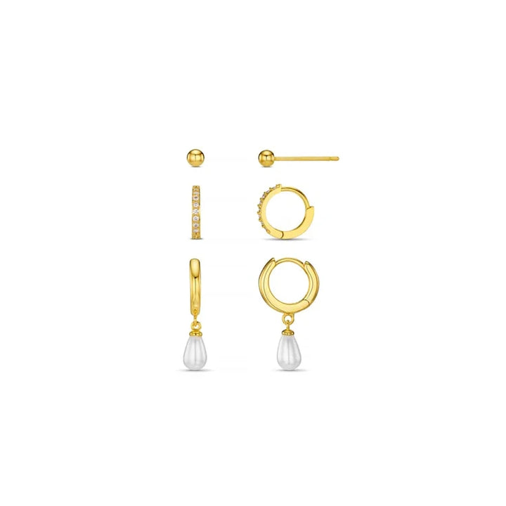 Pearl Drop Earring Stacking Set - ORE40521