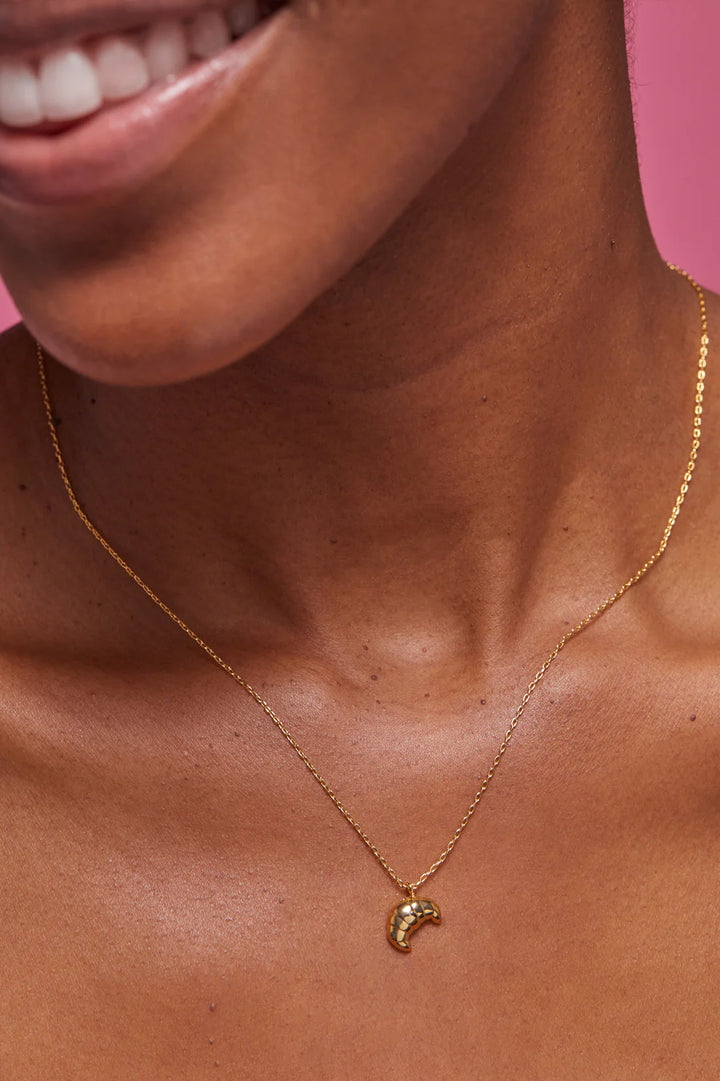 EBN5367G Croissant Necklace