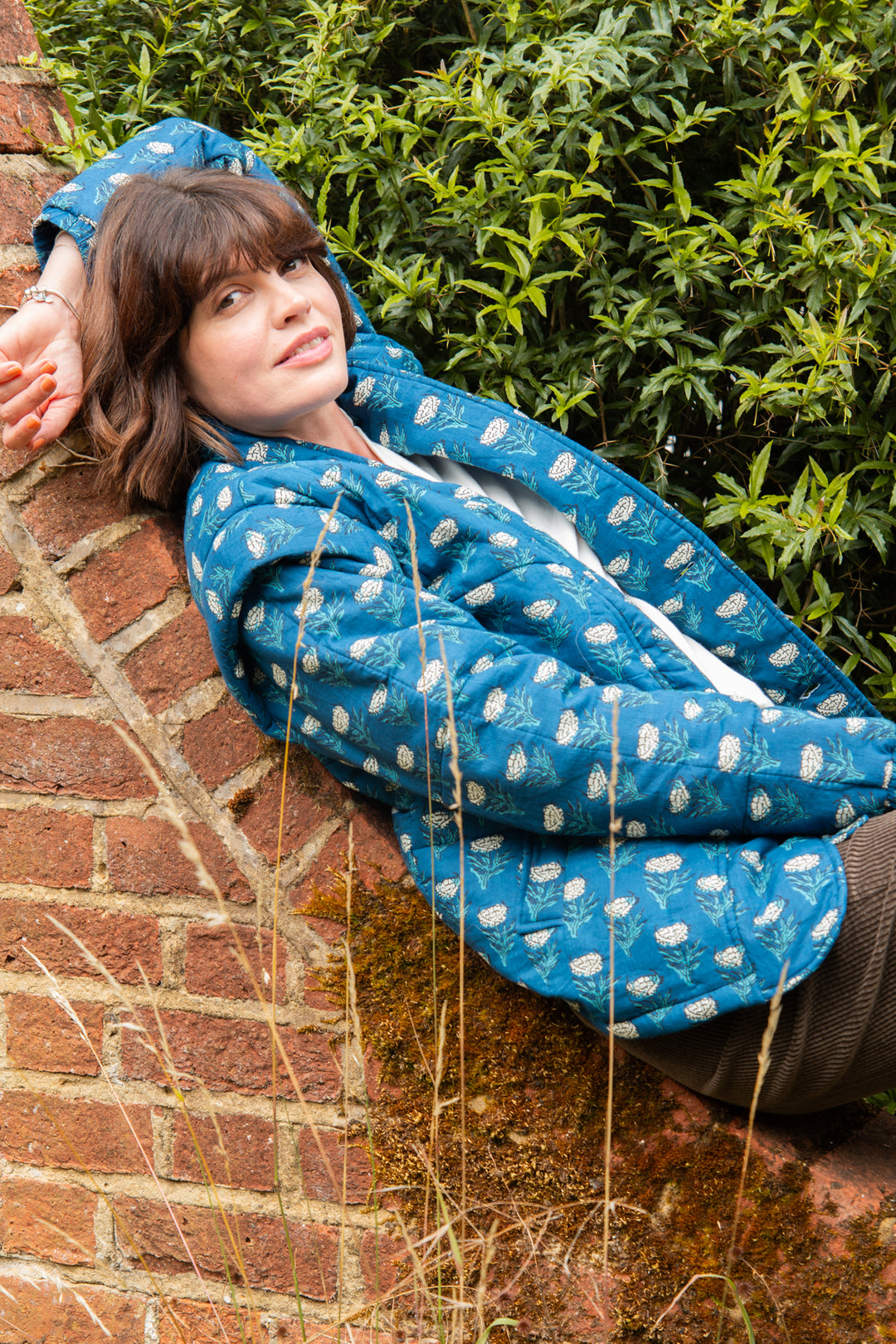 Evie Jacket in Navy Flower