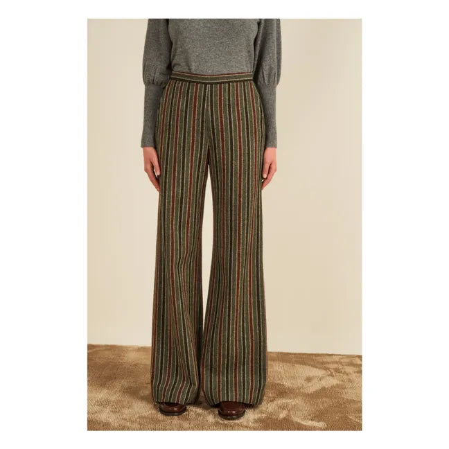 Lova Pants - Grey & Red Stripes
