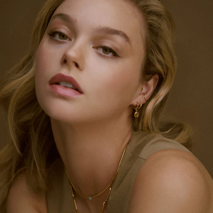 ORE31306 Molten Coin Huggie Hoops