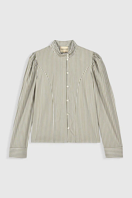 Iza Shirt - Green Stripes