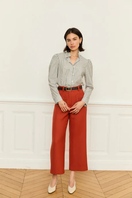 Iza Shirt - Green Stripes