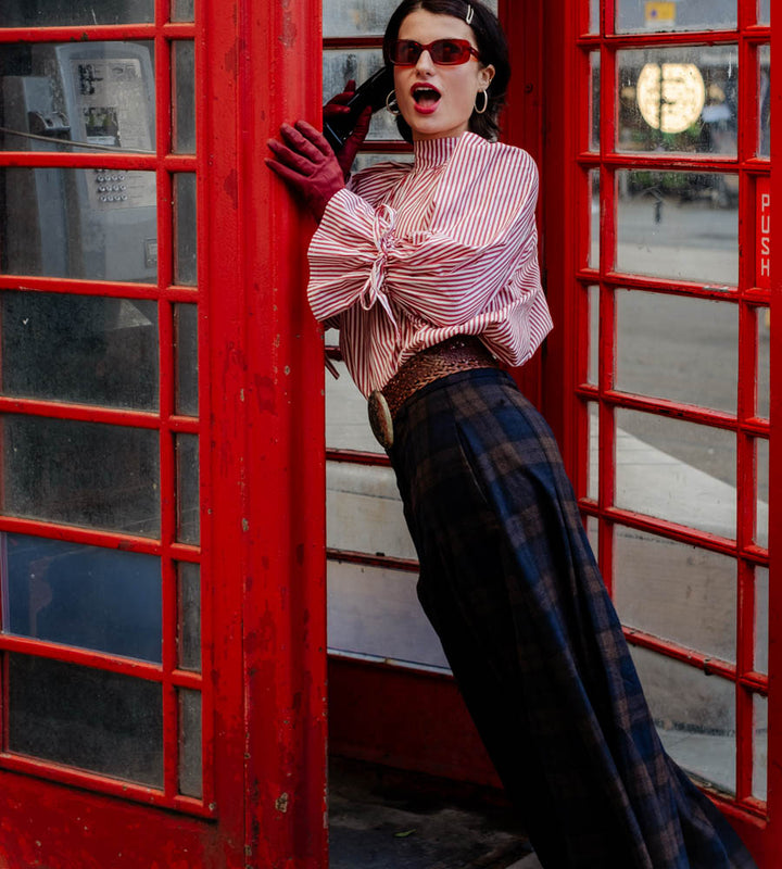 Joy Blouse in Red Ticking