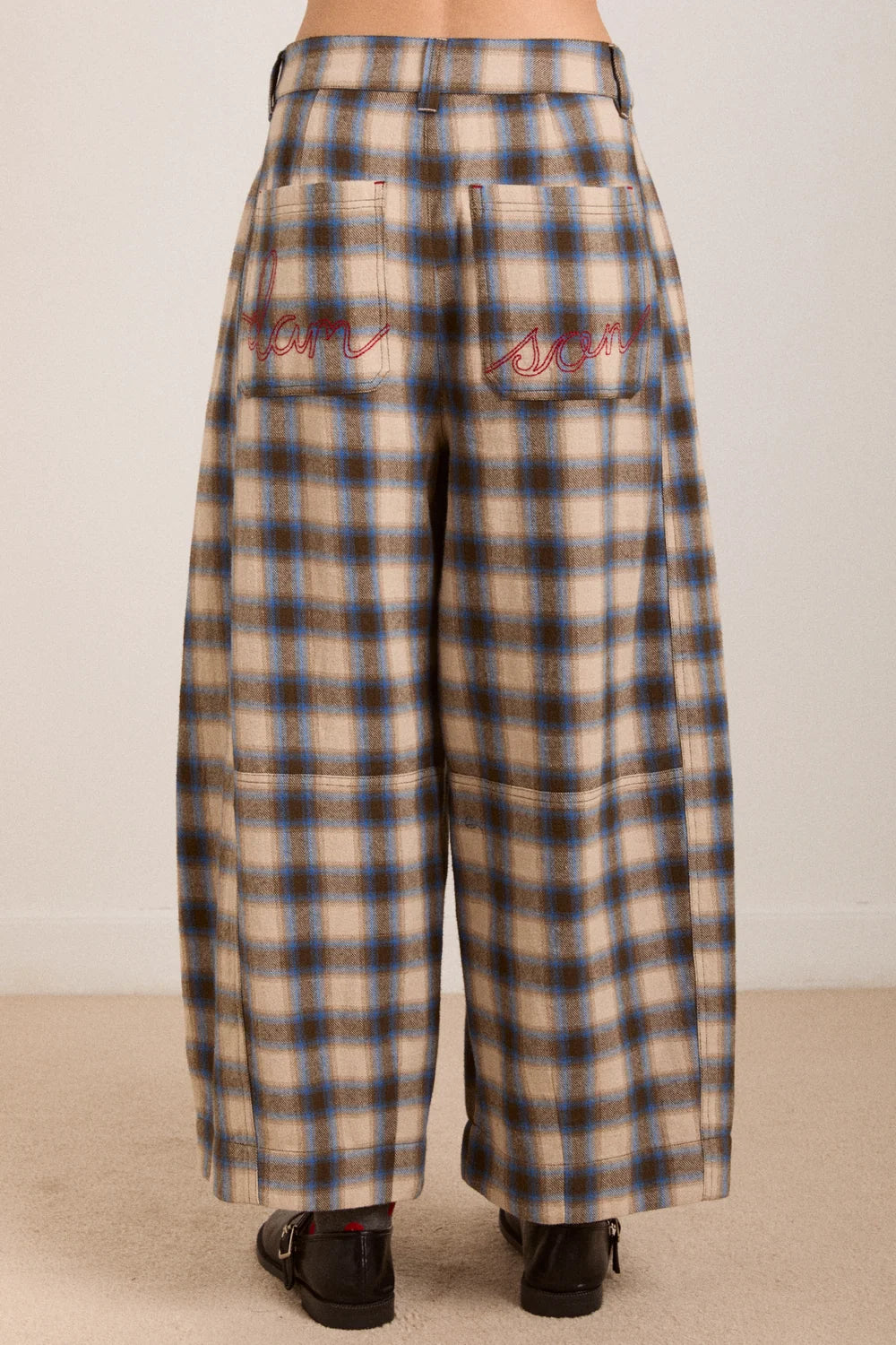 Mara Trousers Blur Brushed Check