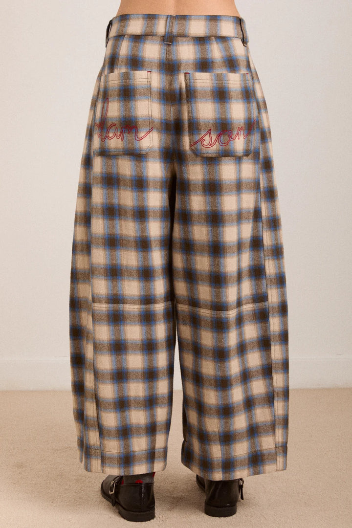 Mara Trousers Blur Brushed Check
