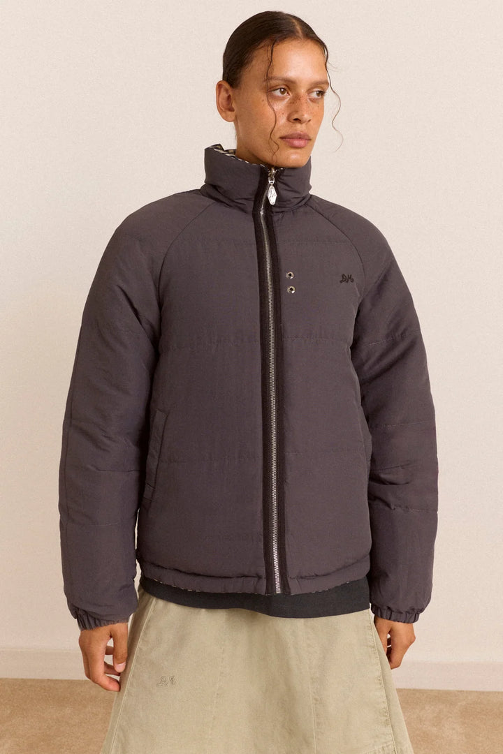Reversible Opal Puffer - Mix Gingham