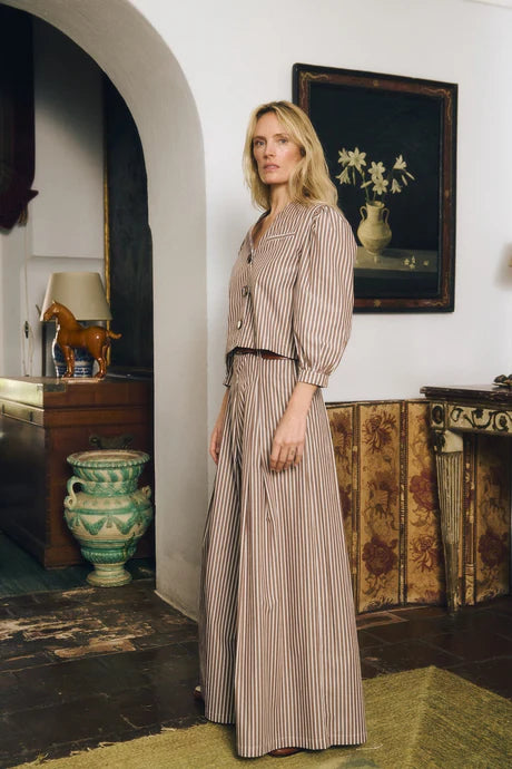 Palladio Pants - Brown Stripes