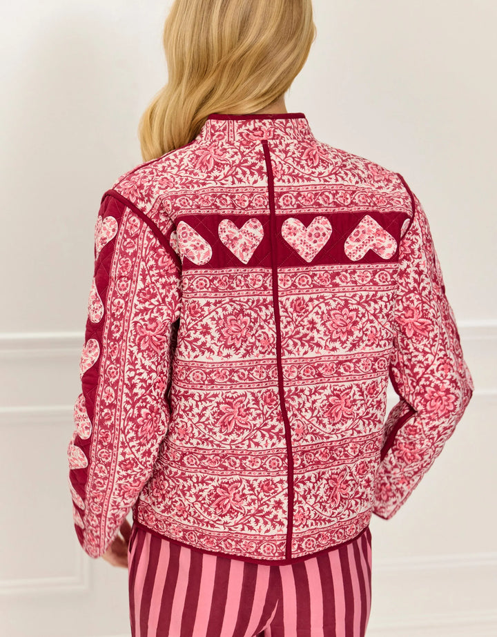 Burgundy Patchwork Penny Jacket