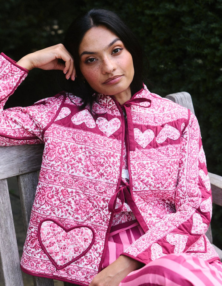 Burgundy Patchwork Penny Jacket