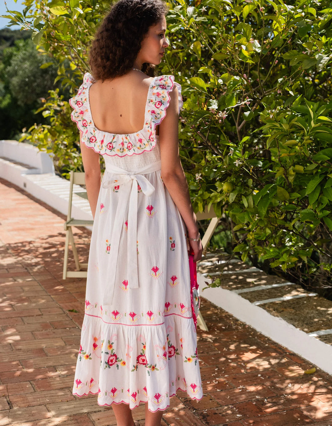 Pippa Dress - Rose Cross Stitch