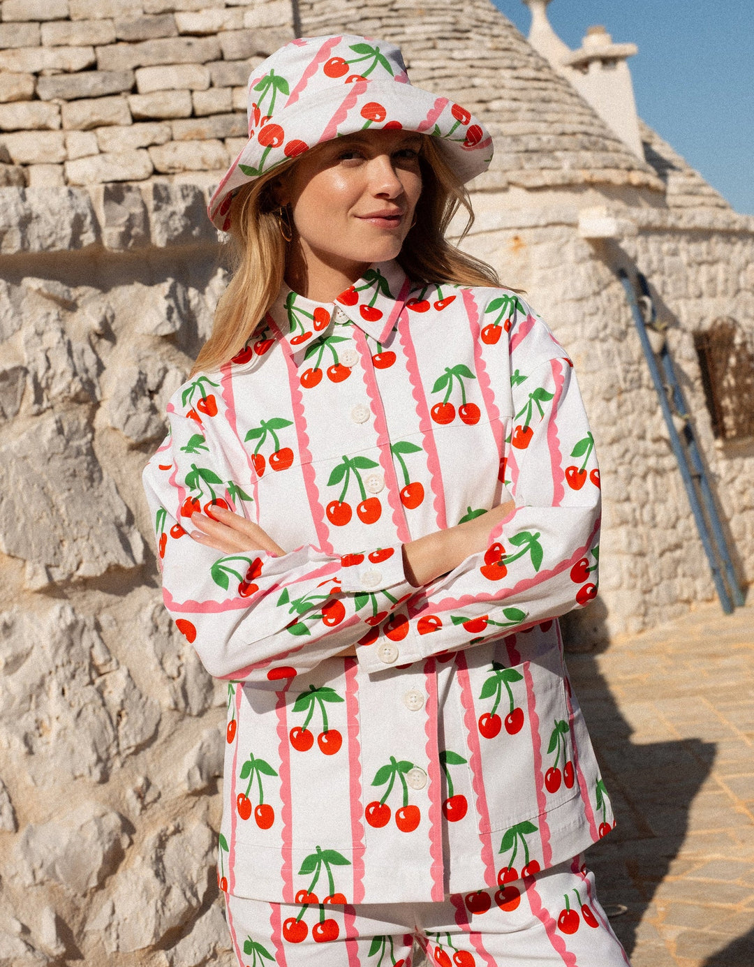 Romy Jacket - Scalloped Cherry