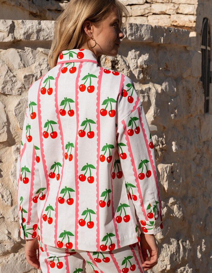 Romy Jacket - Scalloped Cherry