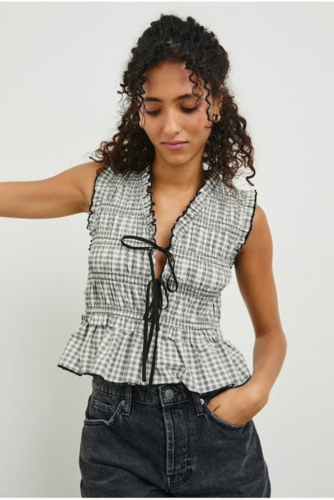Martine - Ivory Jet Gingham