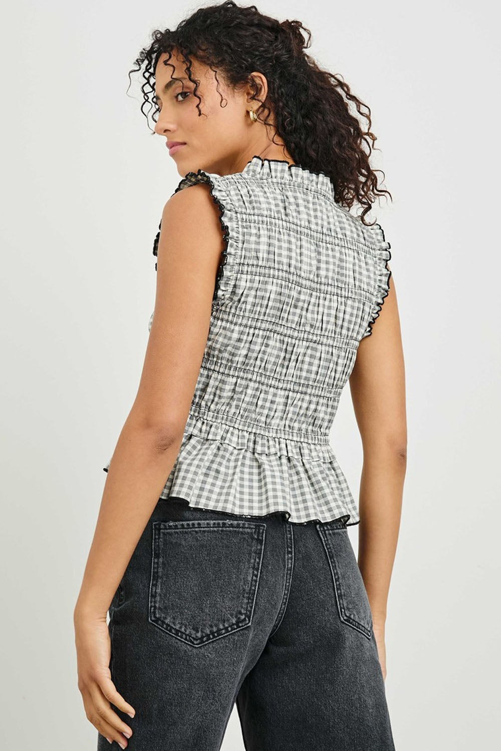 Martine - Ivory Jet Gingham