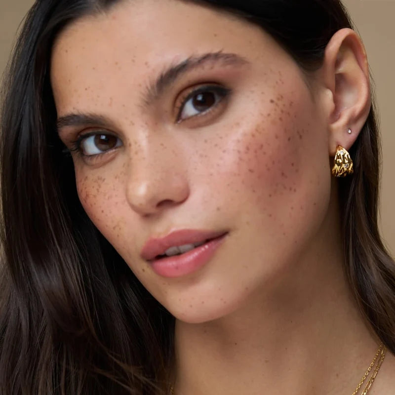 ORE40496 Molten Tapered Crystal Earrings