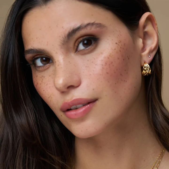 ORE40496 Molten Tapered Crystal Earrings