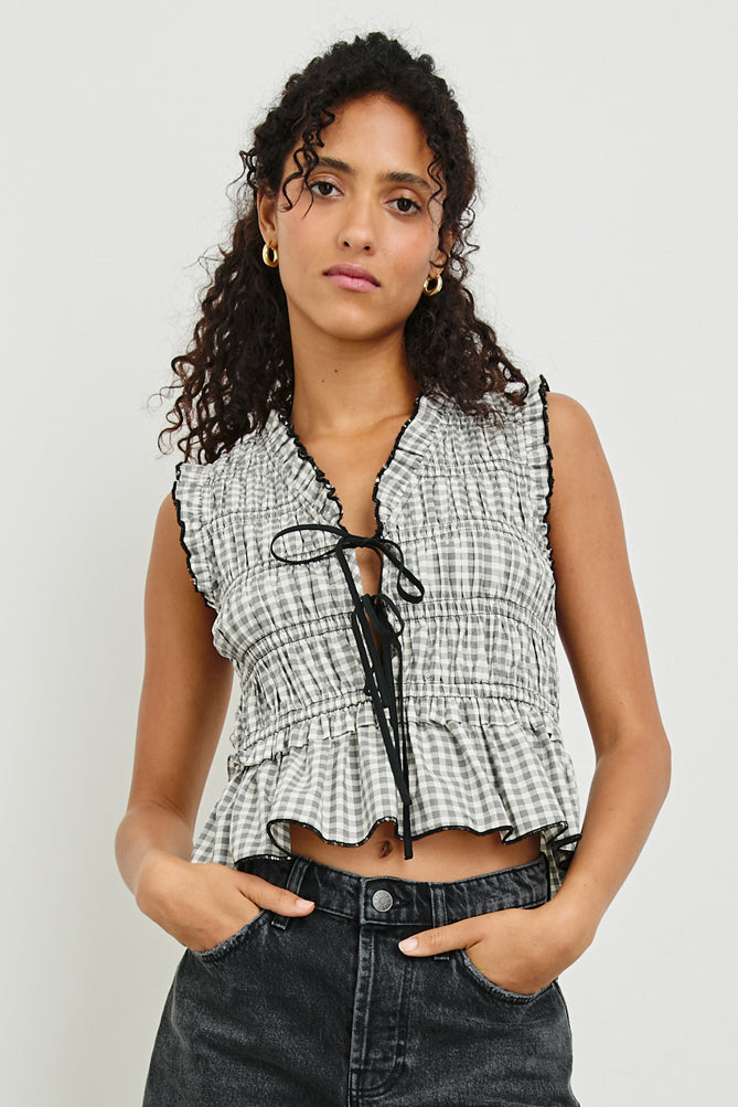 Martine - Ivory Jet Gingham