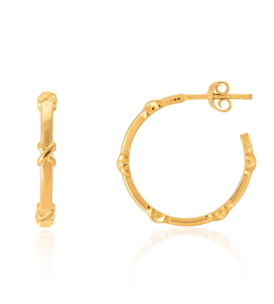 Auree Jewellery Deia gold hoop earrings large