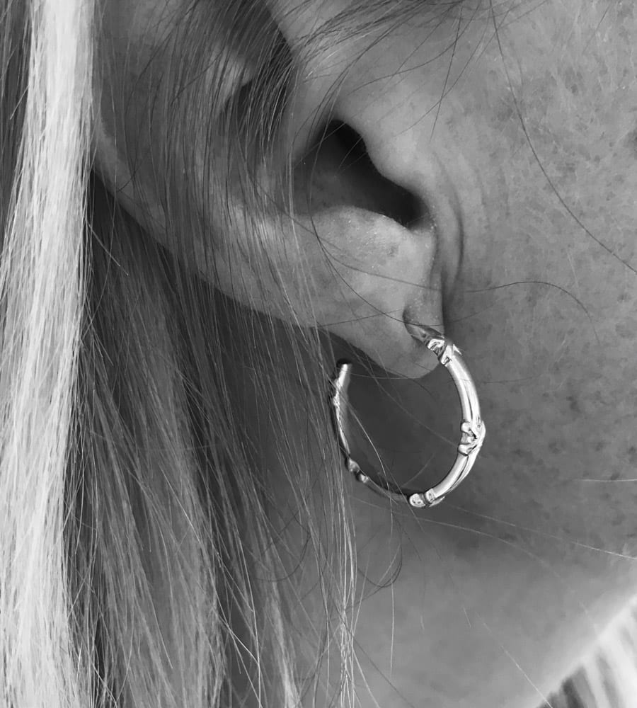 Auree Jewellery Deia gold hoop earrings large
